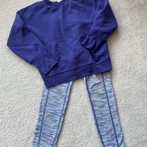 All in motion Girls bundle Sweatshirt and Multicolor Leggings Set